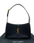 Saint Laurent Le 5 à 7 Black Smooth Leather Hobo Bag