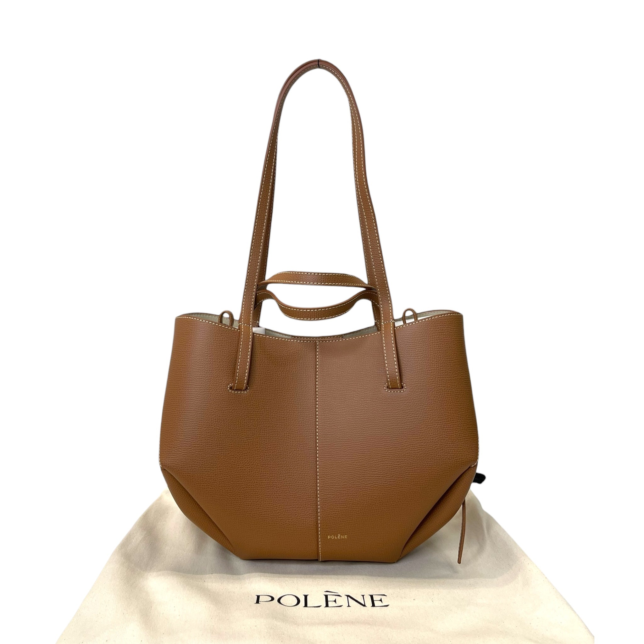 Polène Cyme Mini Camel Textured Leather