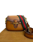 Gucci Lady Web Leather Crossbody Bag