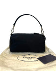 Prada Black Satin Mini Top Handle Bag