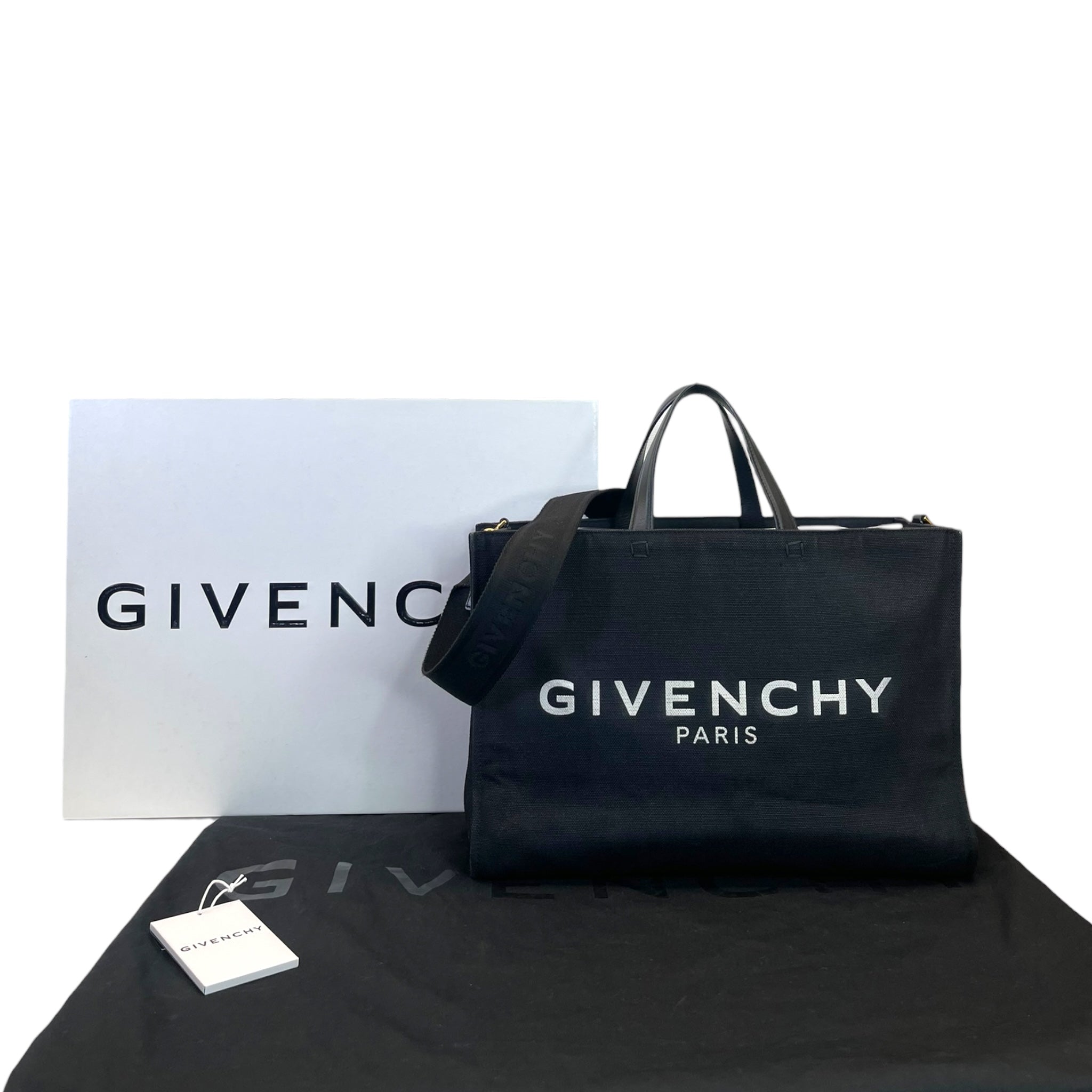 Givenchy Black Canvas Medium G Tote Bag