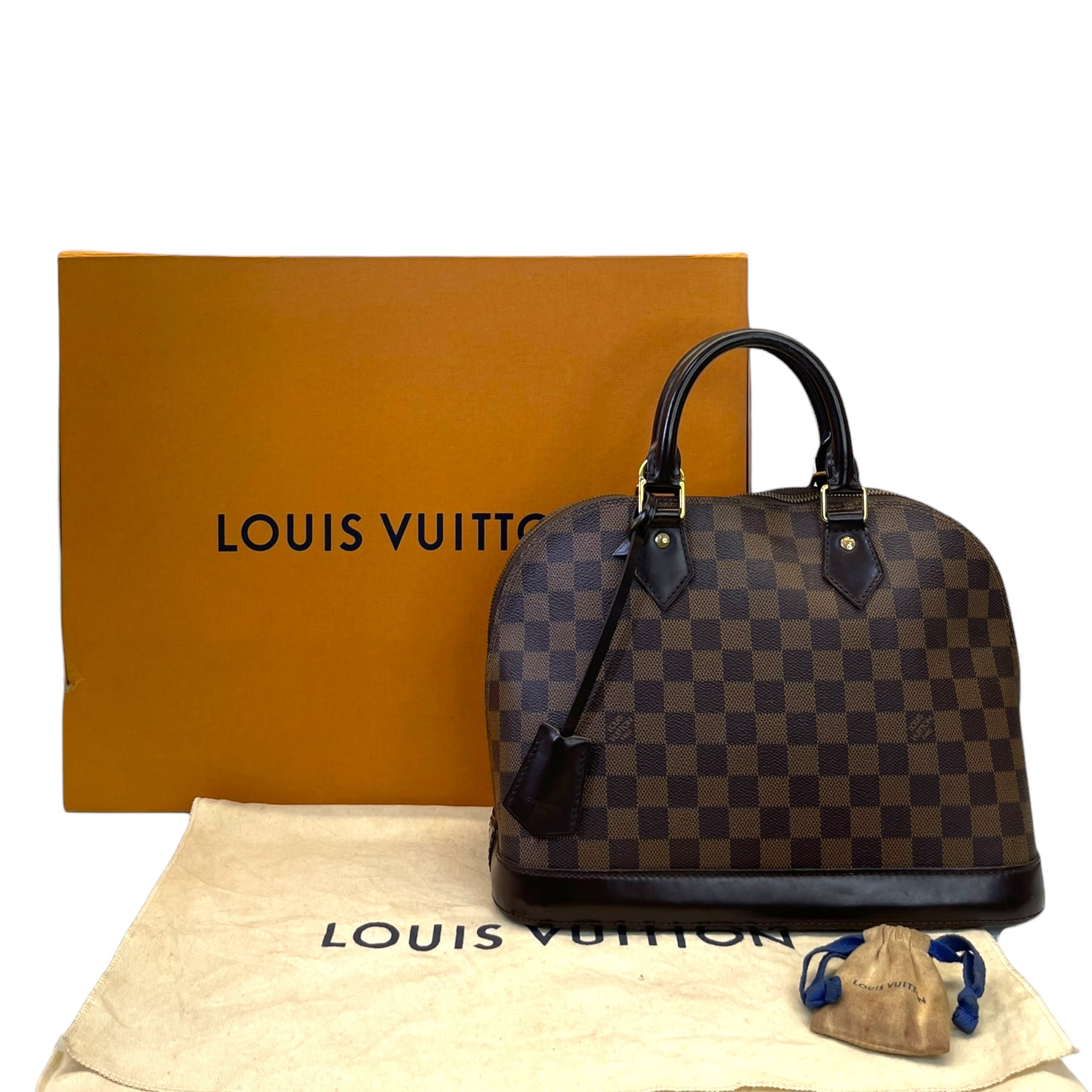 Louis Vuitton Alma PM Bag Damier Ebene Canvas