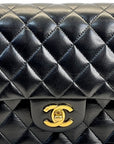 Chanel Medium Classic Double Flap Bag Black Lambskin