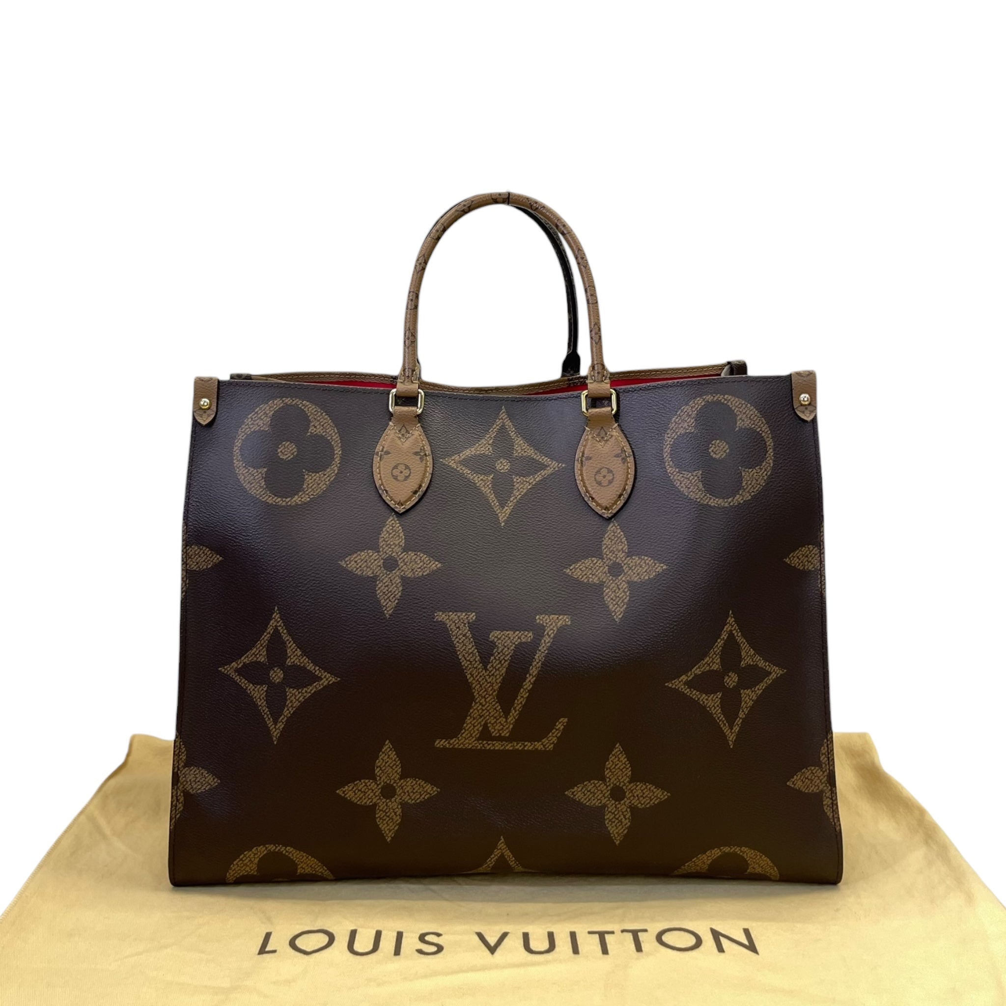 Louis Vuitton OnTheGo GM Tote Bag Giant Reverse Monogram Coated Canvas