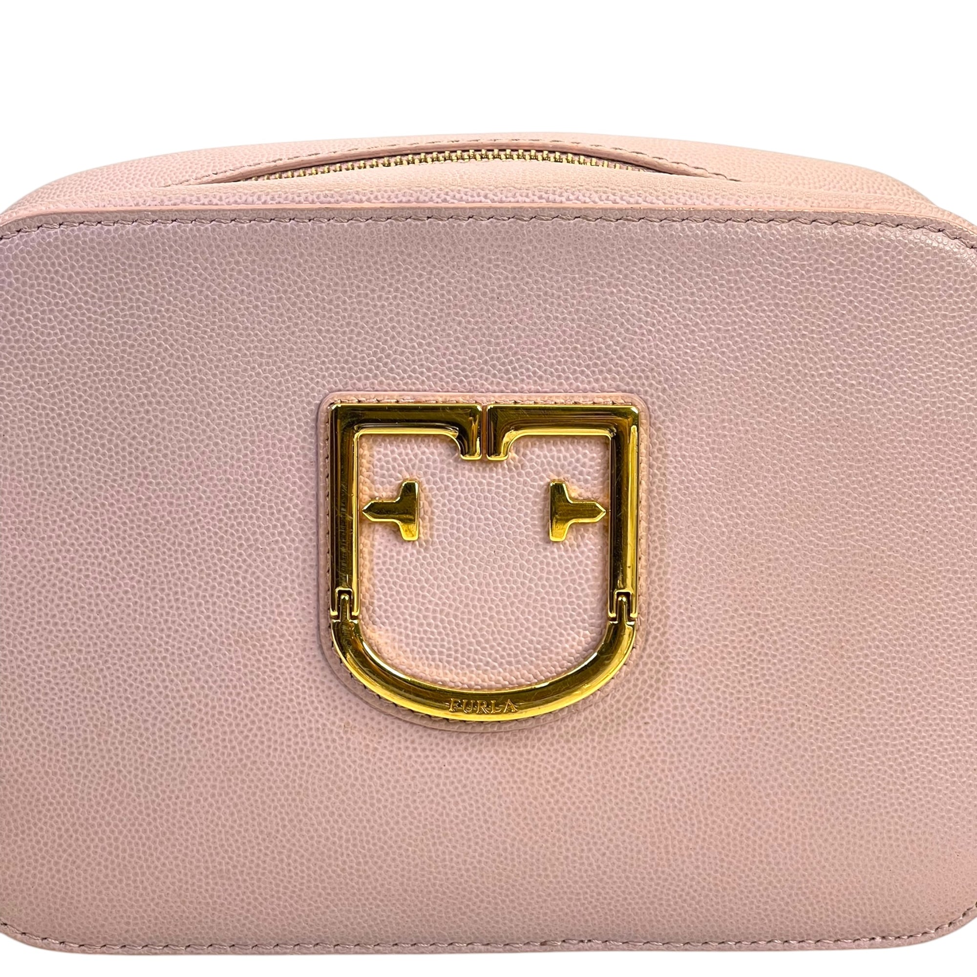 Furla Mini Brava Crossbody Bag Pink Leather