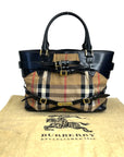 Burberry Medium Bridle Lynher Tote House Check/Leather