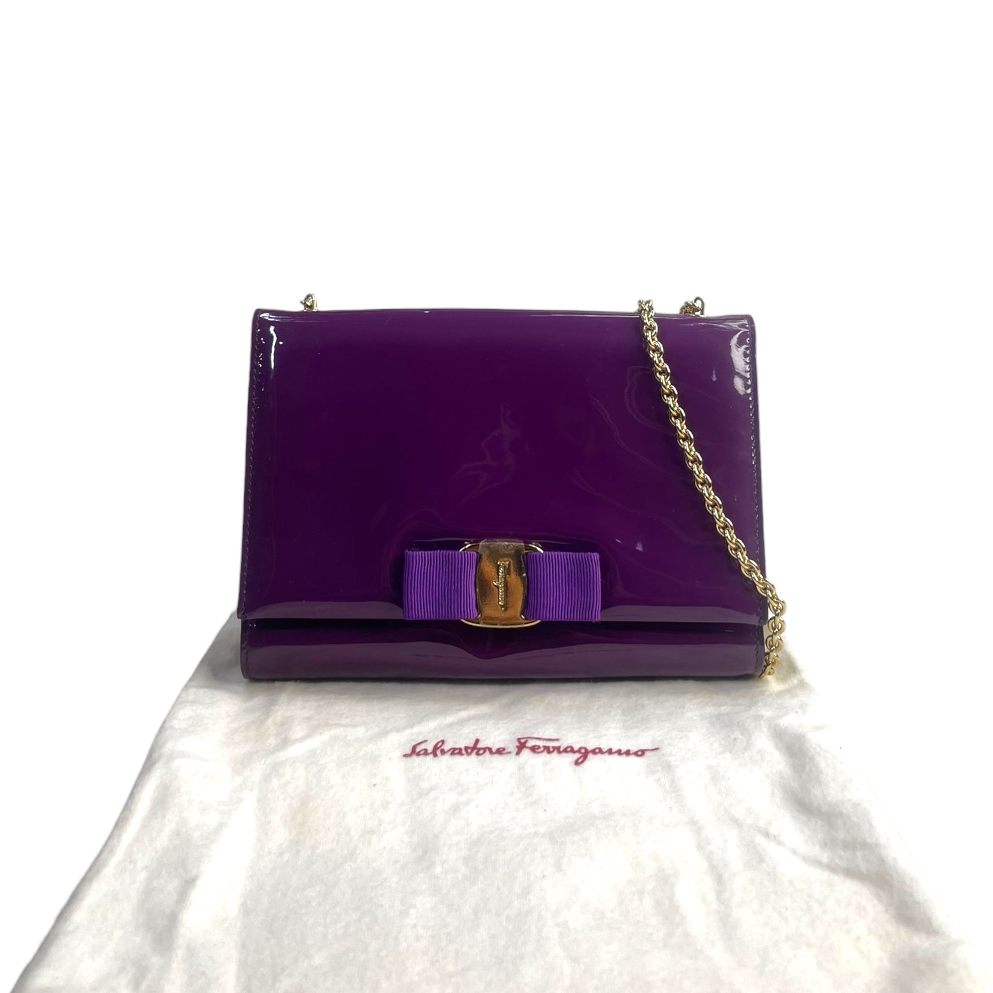 Buy Salvatore Ferragamo Vara Glitter Handbag from SALVATORE