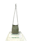 Bottega Veneta Small Cassette Bucket Bag Green Leather