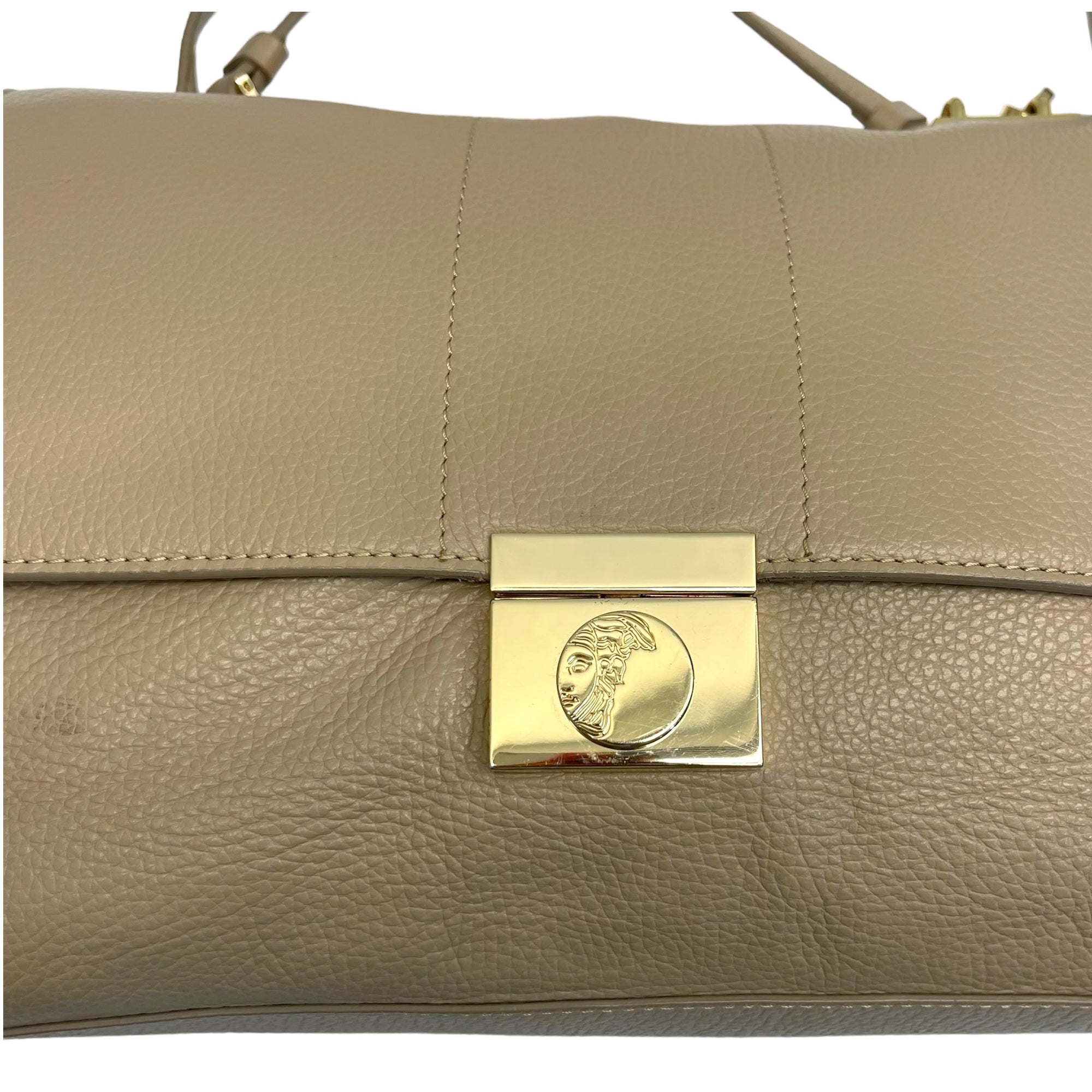 Versace Collection Leather Top Handle Bag