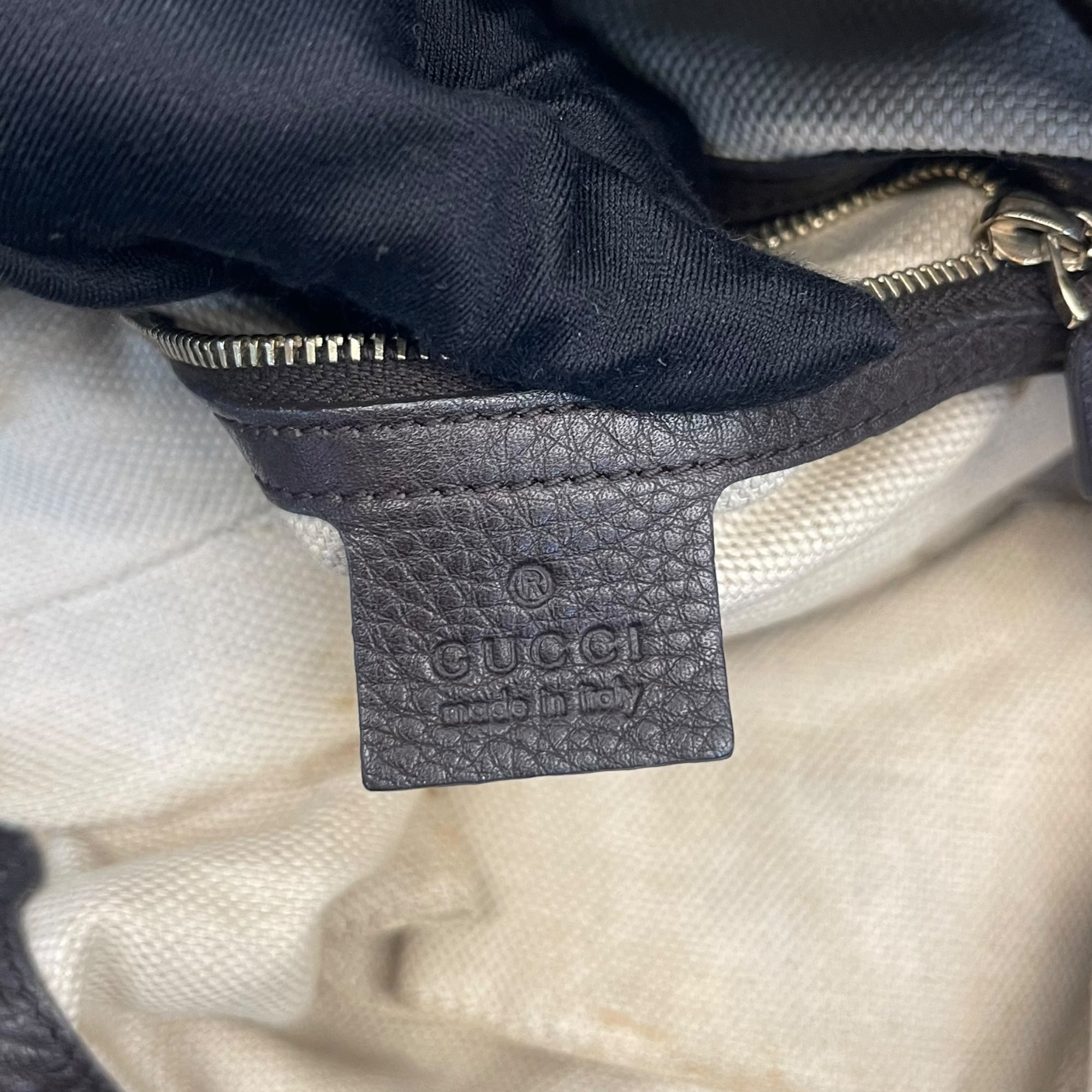 Gucci Beige/Brown GG Canvas and Leather Medium Charlotte Hobo Bag
