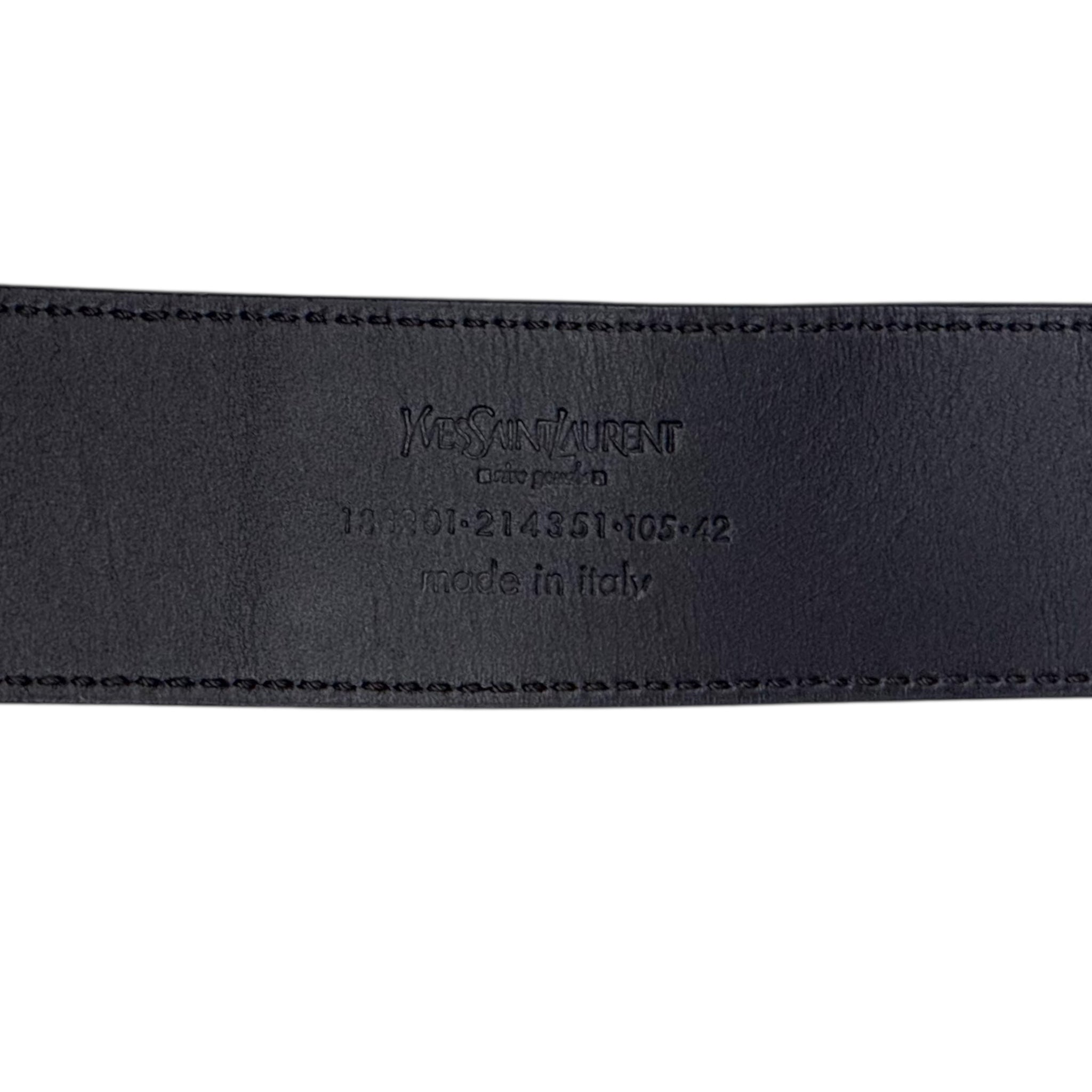 Yves Saint Laurent Belts Dark Red YSL Logo Buckle