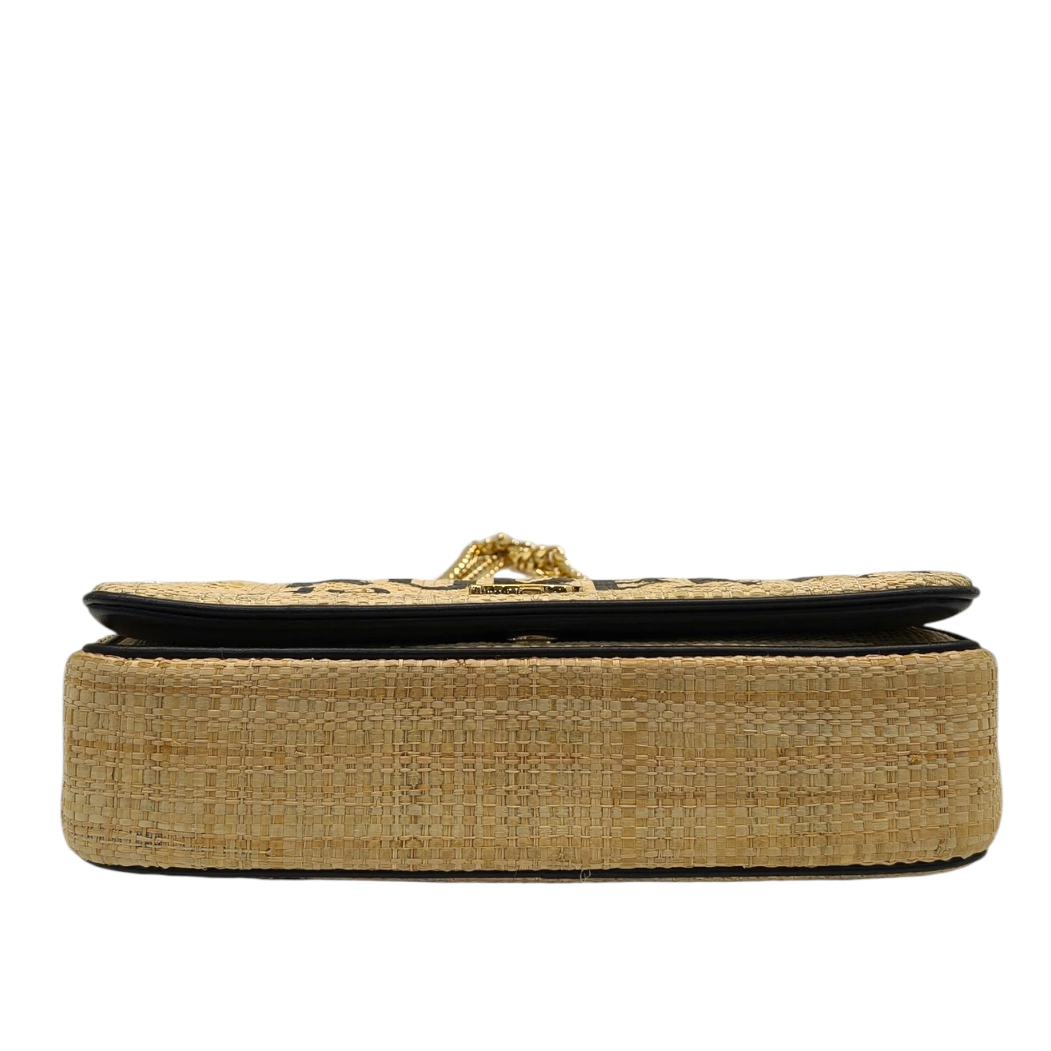 Burberry Lola Raffia Horseferry Shoulder Bag