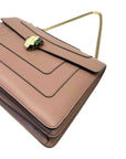 Bvlgari Old Rose Leather Medium Serpenti Forever Shoulder Bag