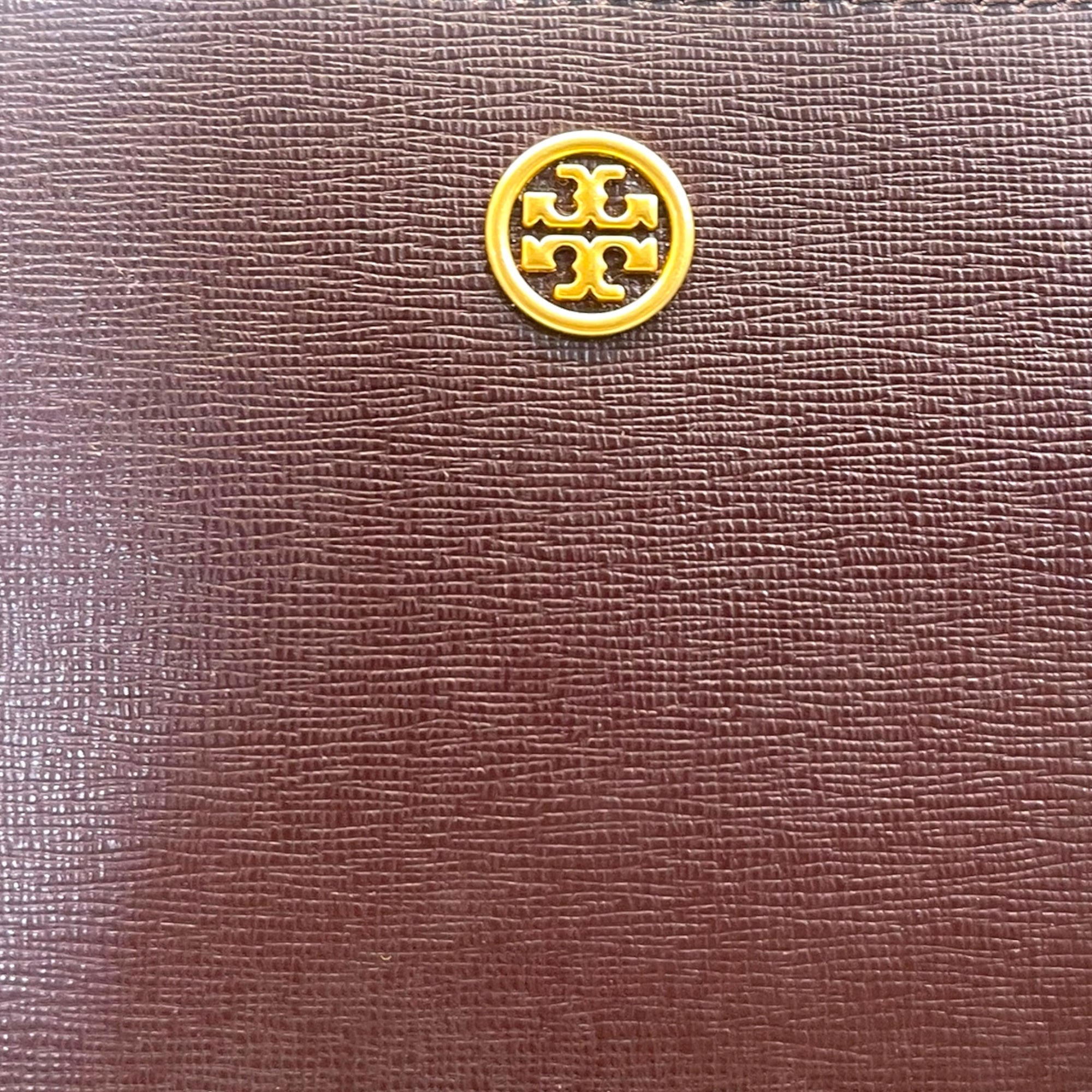 Tory Burch Burgundy Leather Emerson Tote Bag