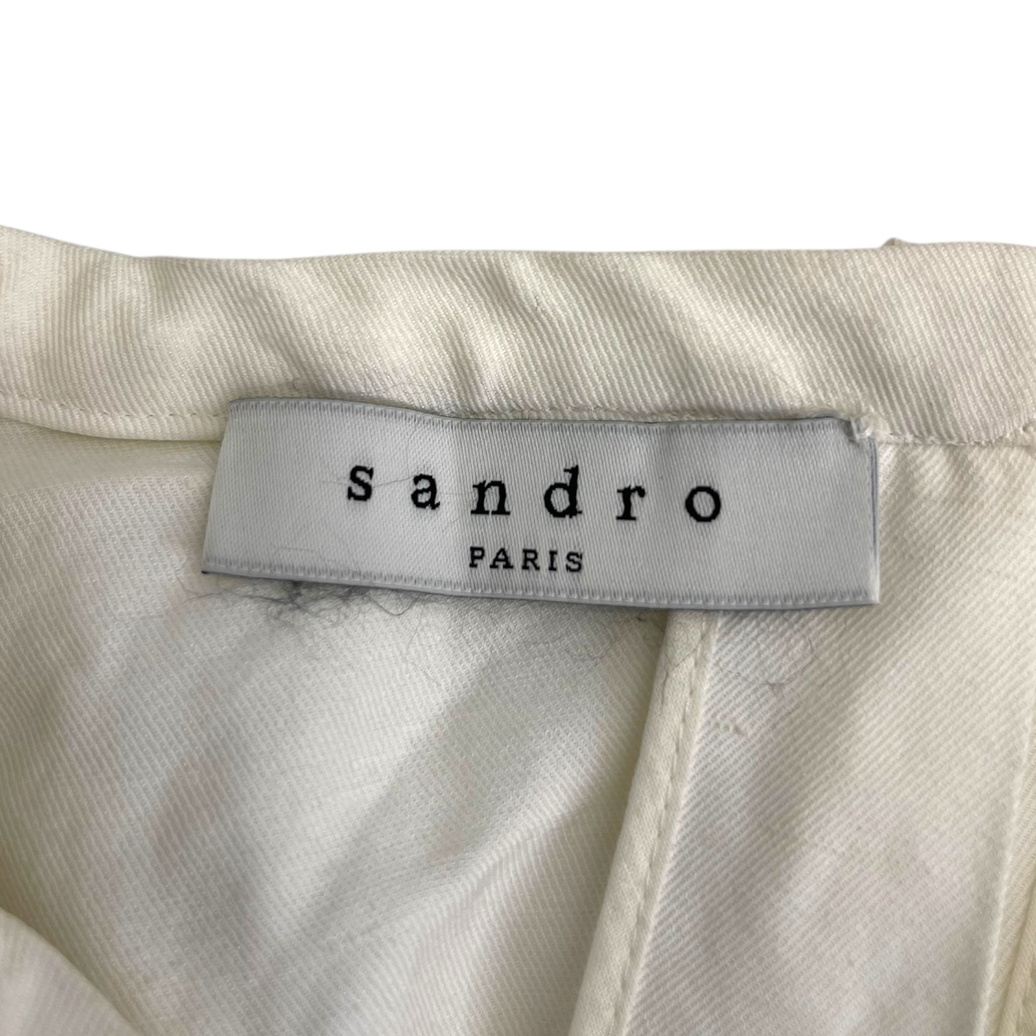 Sandro Yellow Sequin Fringe Embellished Mesh Sleeveless Size S