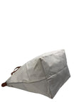 Longchamp Grey/Brown Nylon and Leather Le Pliage Tote Bag