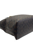 Coach Gallery Tote Black/Brown Signature Coated Canvas and Leather