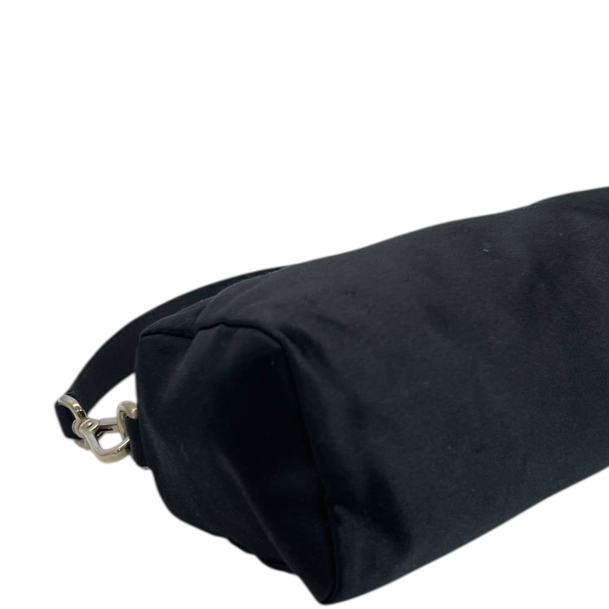 Prada Black Satin Mini Top Handle Bag
