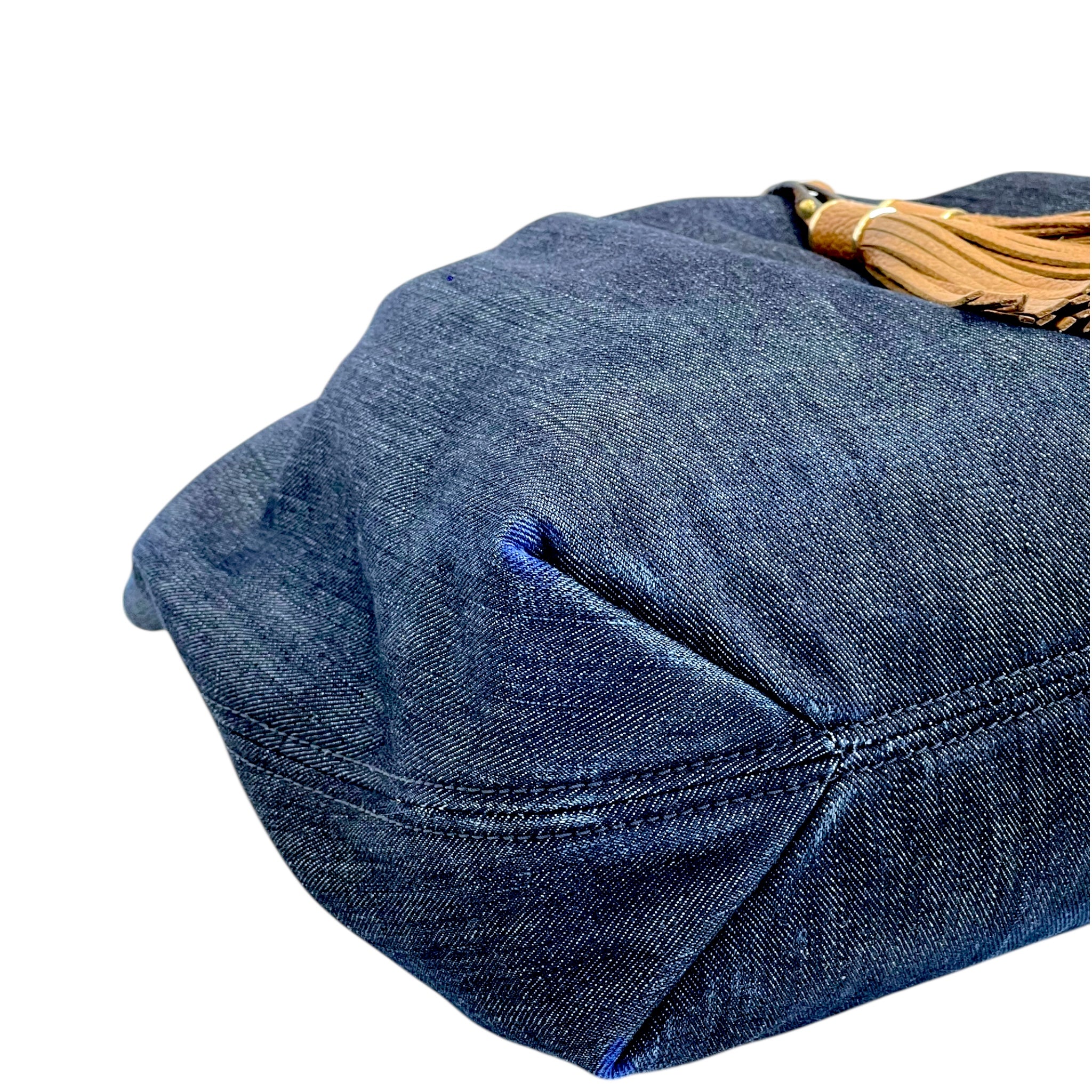 Michael Kors Marina Large Denim Drawstring Tote Bag