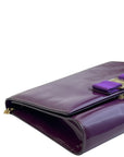 Salvatore Ferragamo Vara Ginny Bow Bag Purple Patent Leather