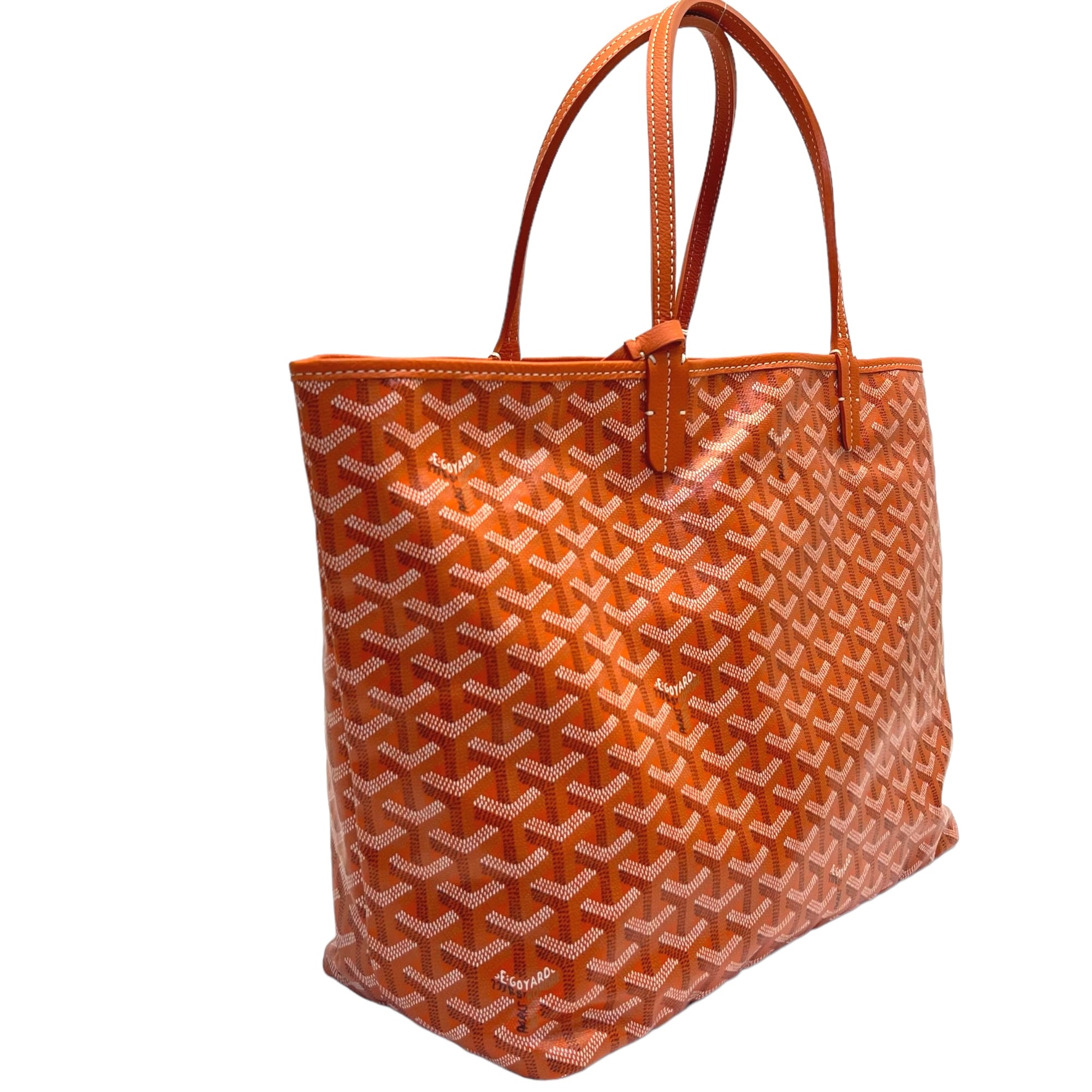 Goyard Orange Goyardine Coated Canvas St. Louis PM Tote