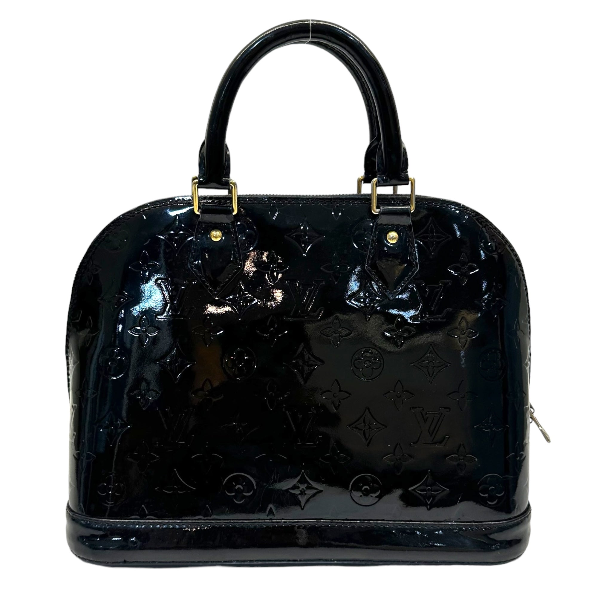 Louis Vuitton Black Monogram Vernis Leather Alma PM Handbag