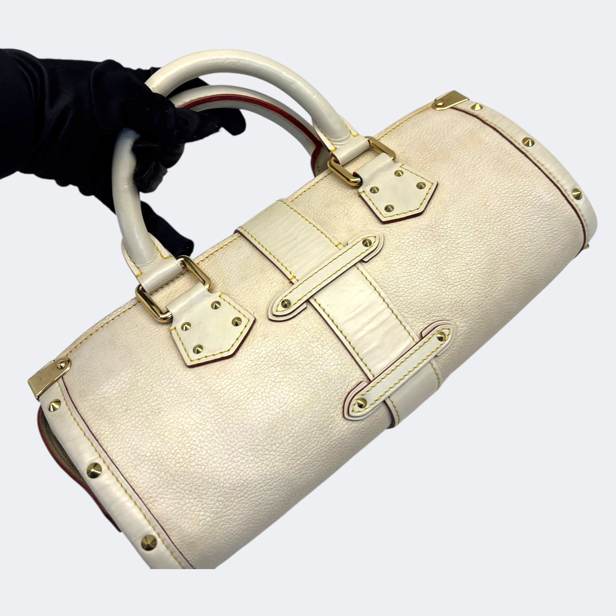 Louis Vuitton White Suhali Leather L&#39;Epanoui PM Bag