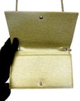 Gucci Gold Metallic Leather Betty Wallet On Chain