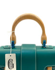 Goyard Green Coated Canvas and Leather PM Saigon Top Handle Bag