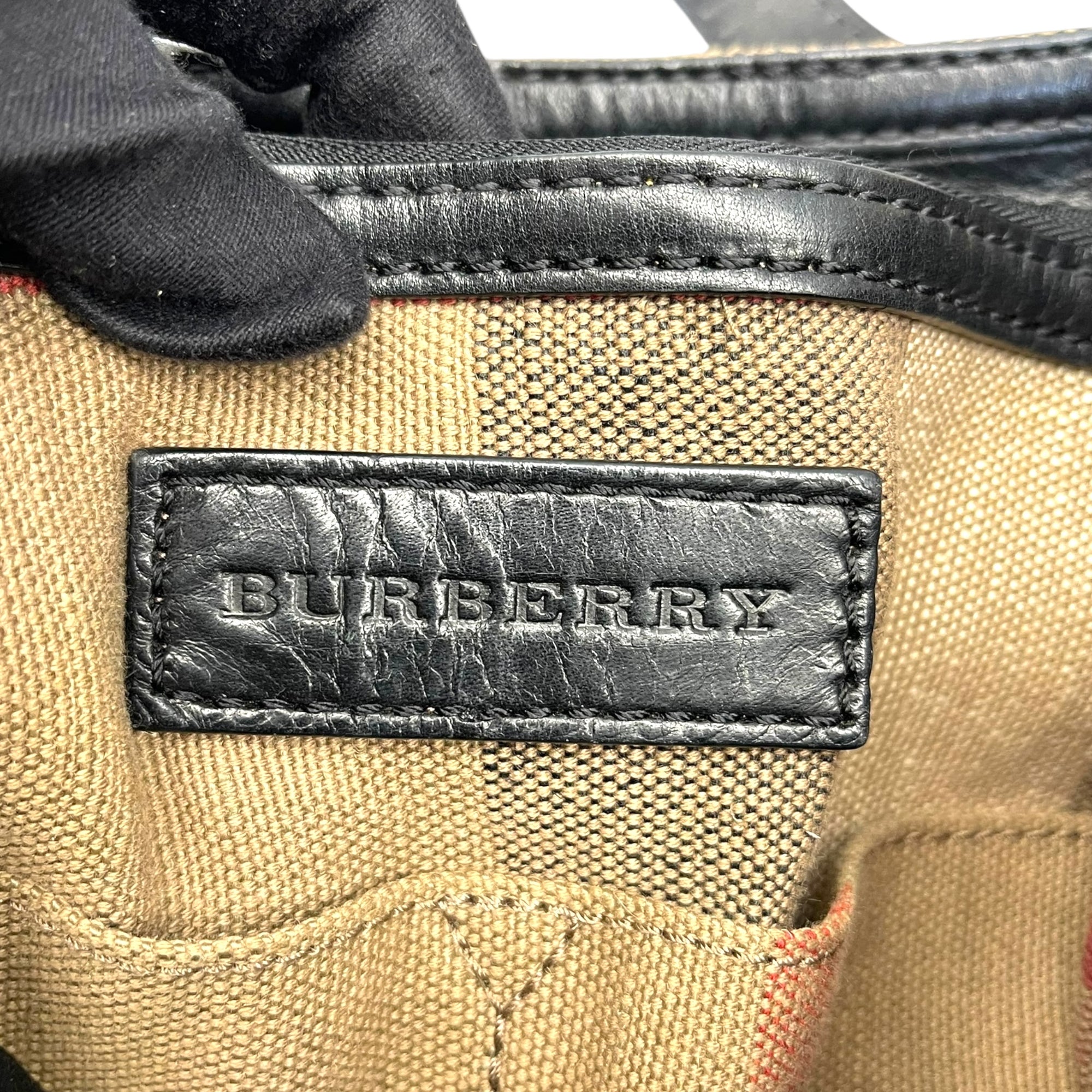 Burberry House Check Canvas  &amp; Leather Tottenham Tote Bag