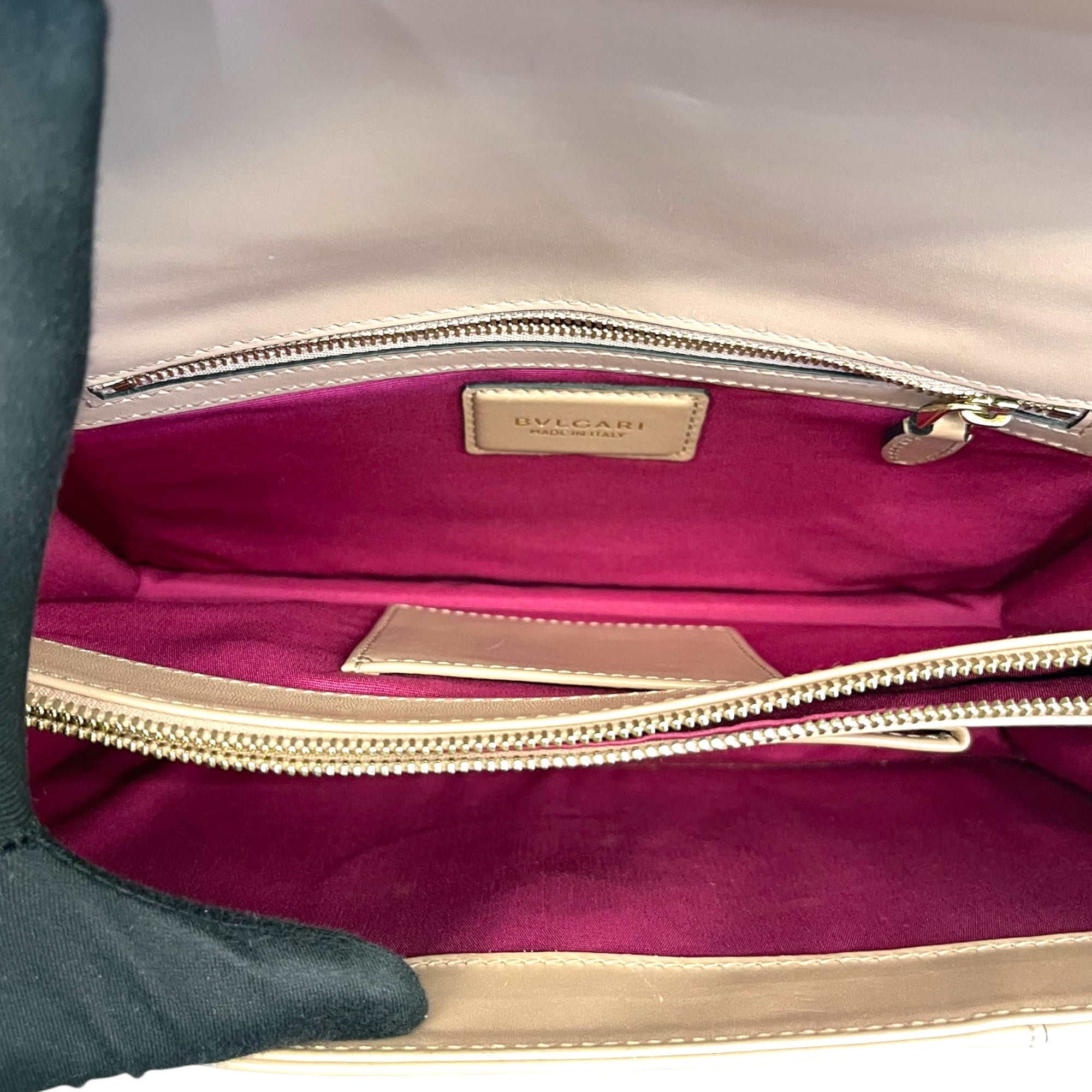 Bvlgari Old Rose Leather Medium Serpenti Forever Shoulder Bag