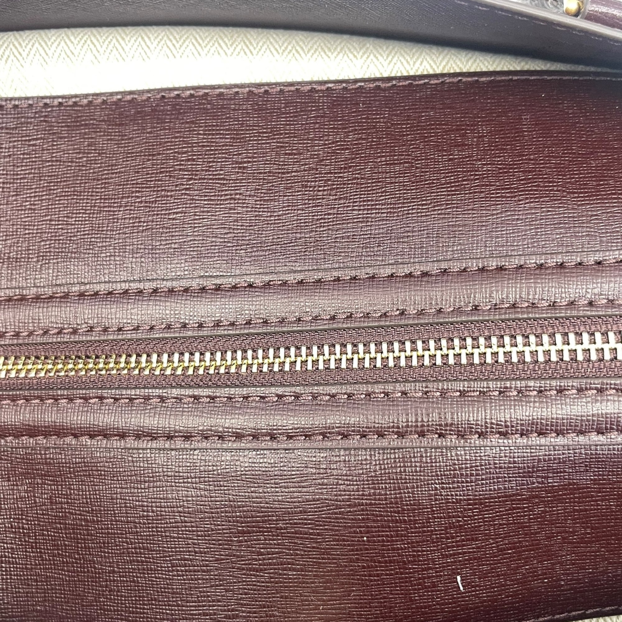 Tory Burch Burgundy Leather Emerson Tote Bag