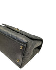 Chanel Grey Caviar Leather Coco Top Handle Bag