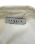 SANDRO Amarine Floral Mesh Short Sleeve Shirt Size S