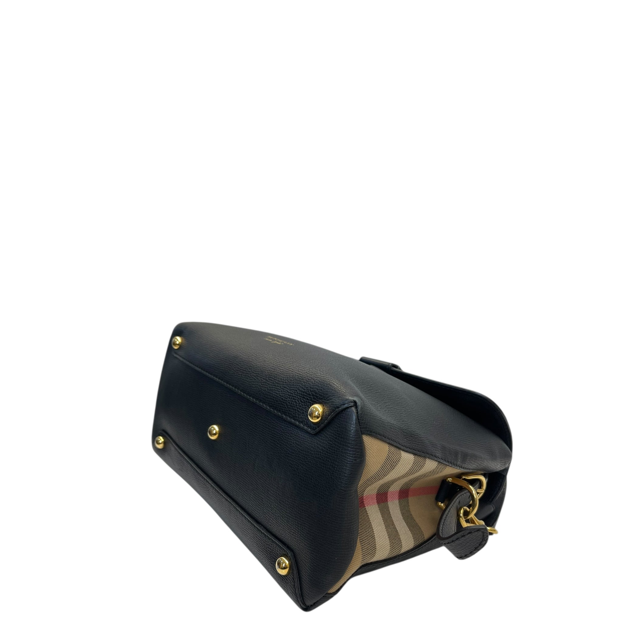 Burberry Camberley Top Handle Satchel Medium Black/House Checks