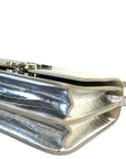 Burberry TB Small Silver Croc Embossed Shoulder Bag