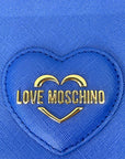 Love Moschino Heart Logo Blue Crossbody Bag