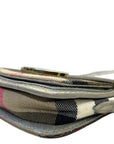 Burberry Nova Check Fabric/Silver Leather Crossbody Bag