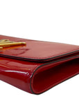 Louis Vuitton Louise MM Clutch Vernis Red Patent Leather