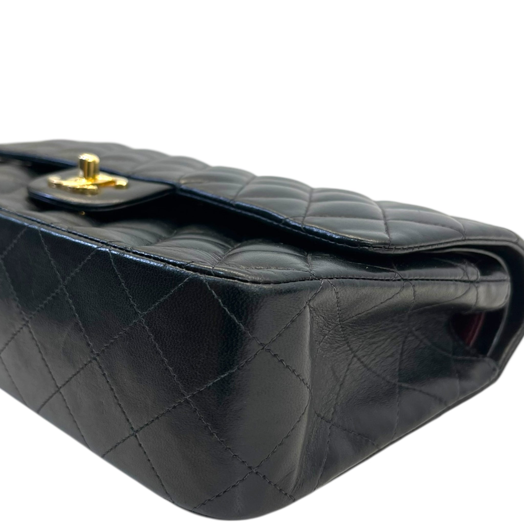 Chanel Classic Medium Double Flap Bag Black Lambskin