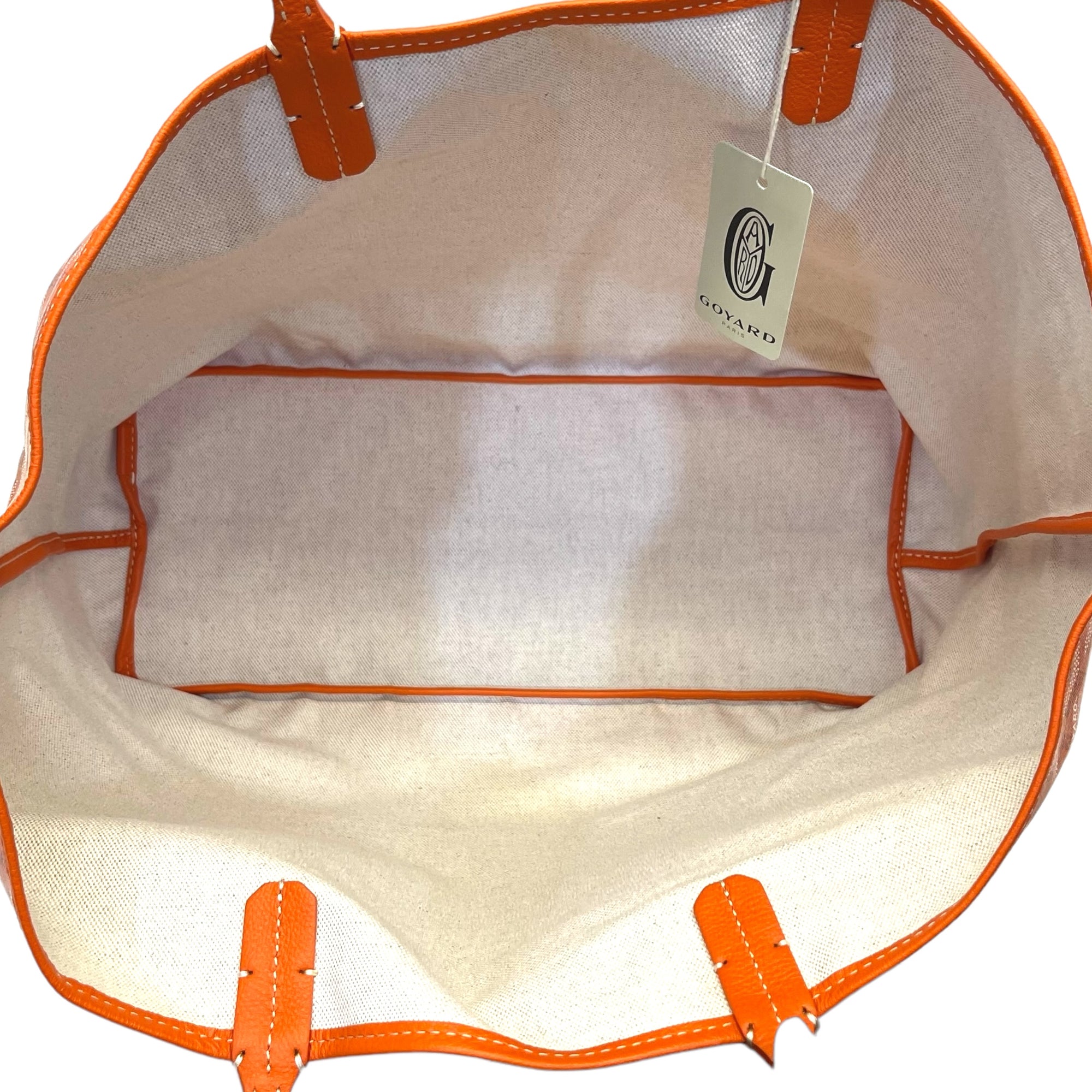 Goyard Orange Goyardine Coated Canvas St. Louis PM Tote