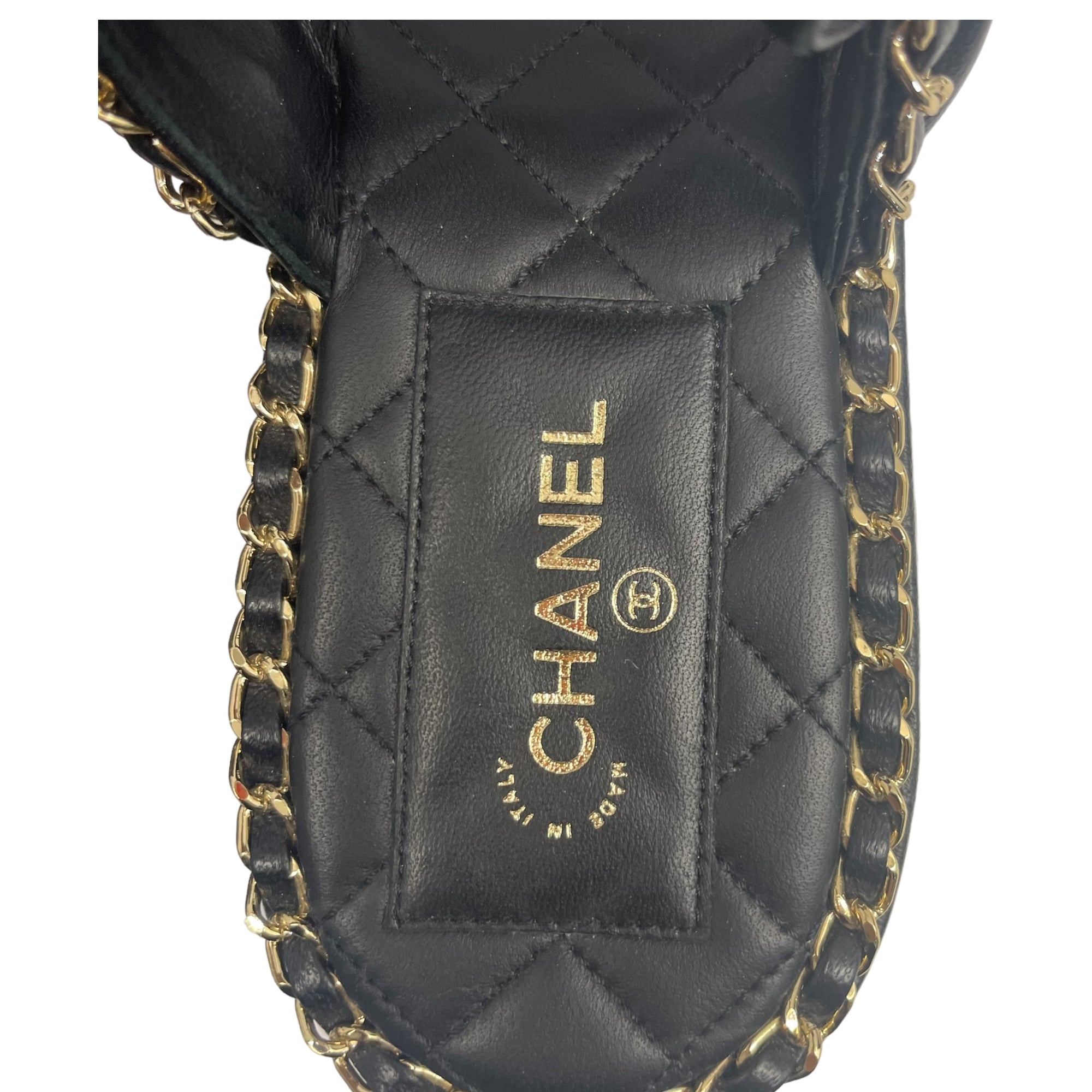 Chanel Black CC Chain Slides Sandal EU 41C