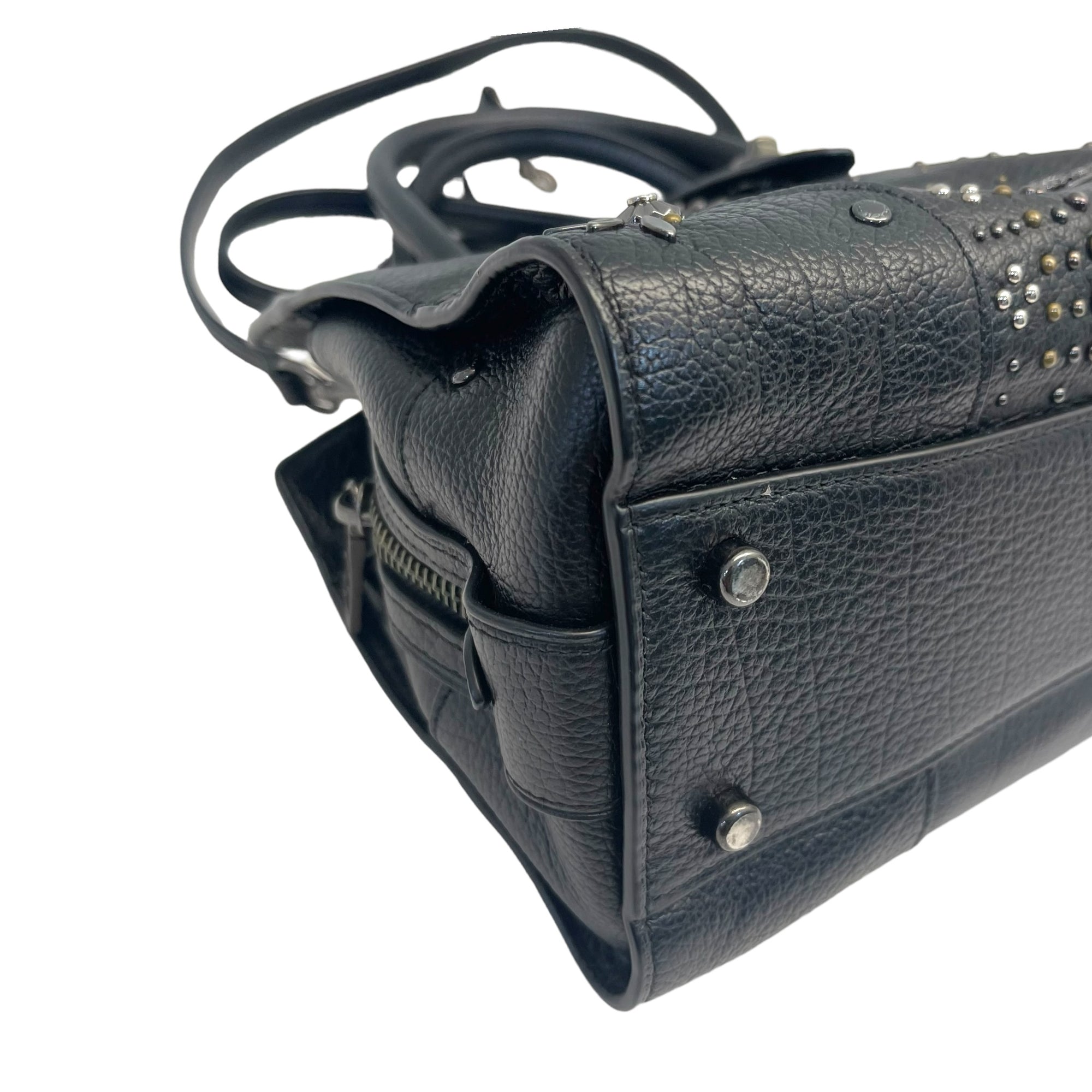 Coach Black Studded Satchel Bag