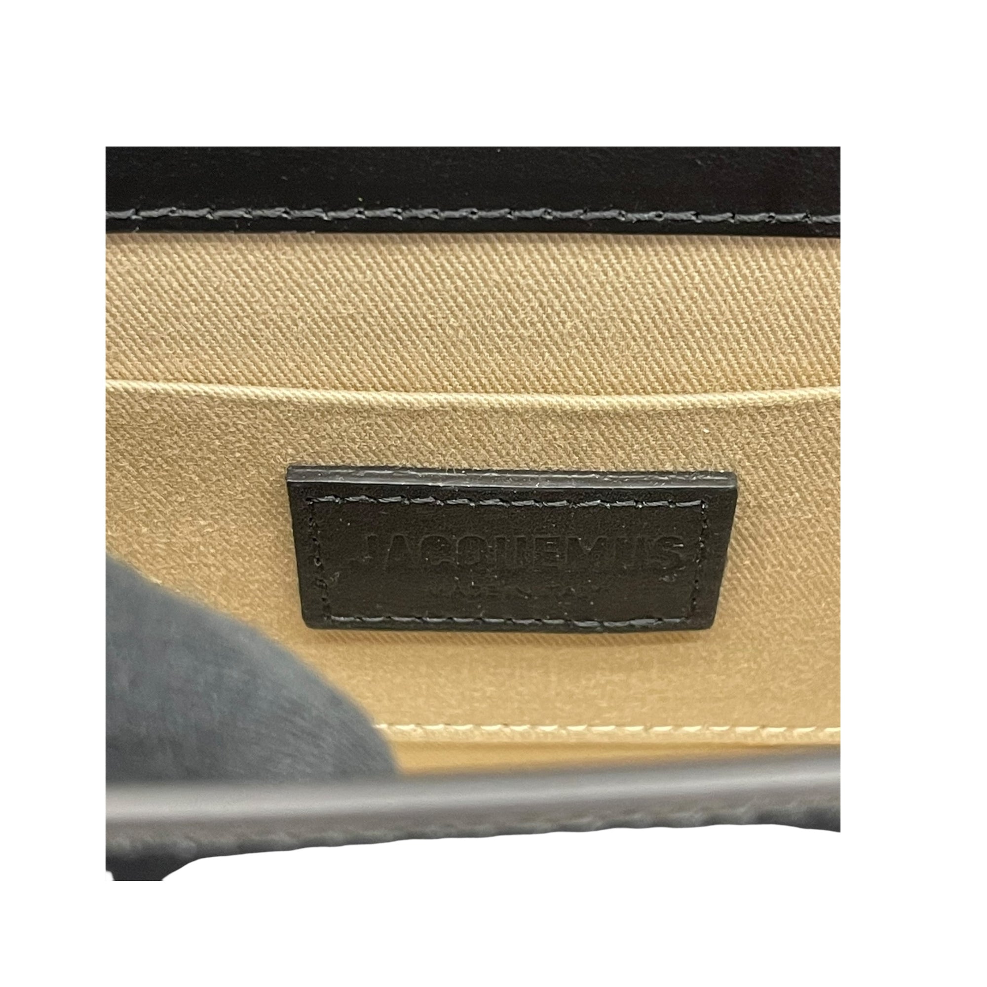 Jacquemus Black Leather Le Chiquito La Montagne Top Handle Bag