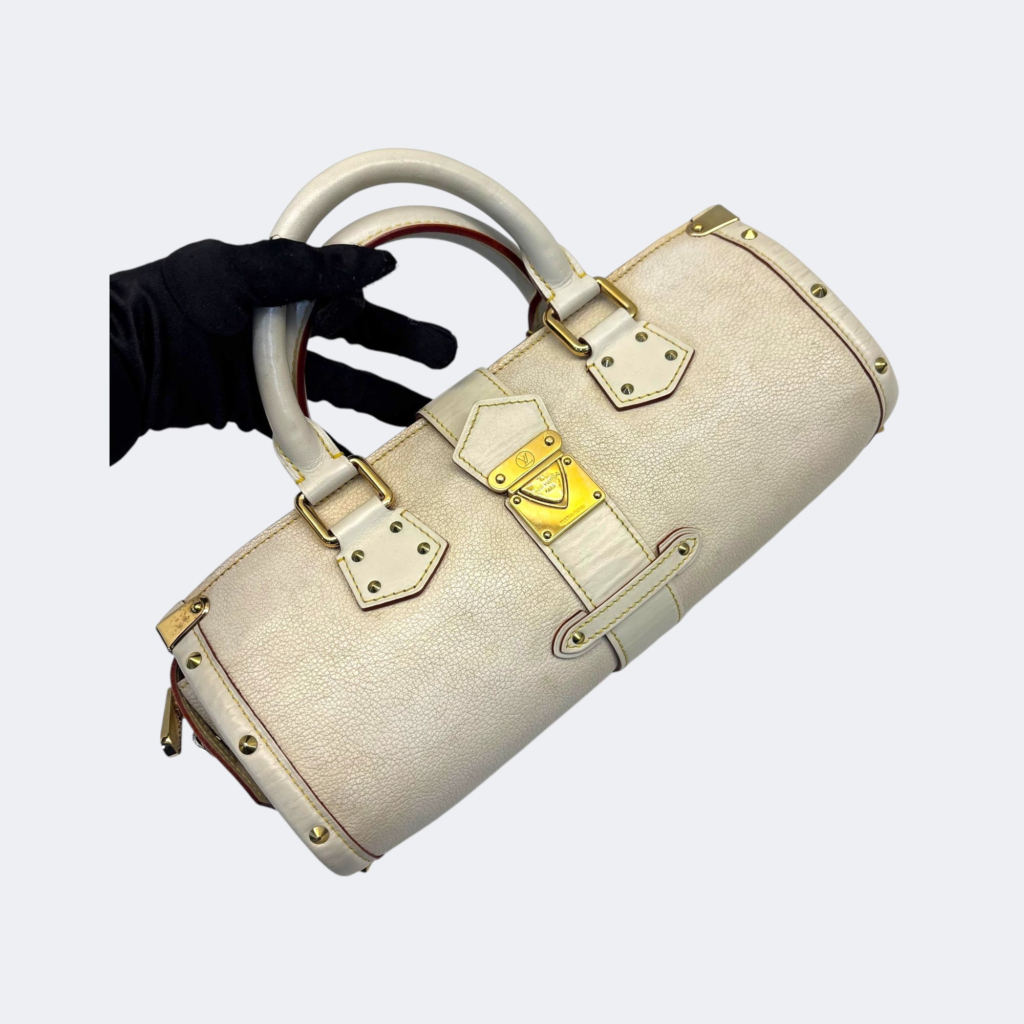 Louis Vuitton White Suhali Leather L&#39;Epanoui PM Bag