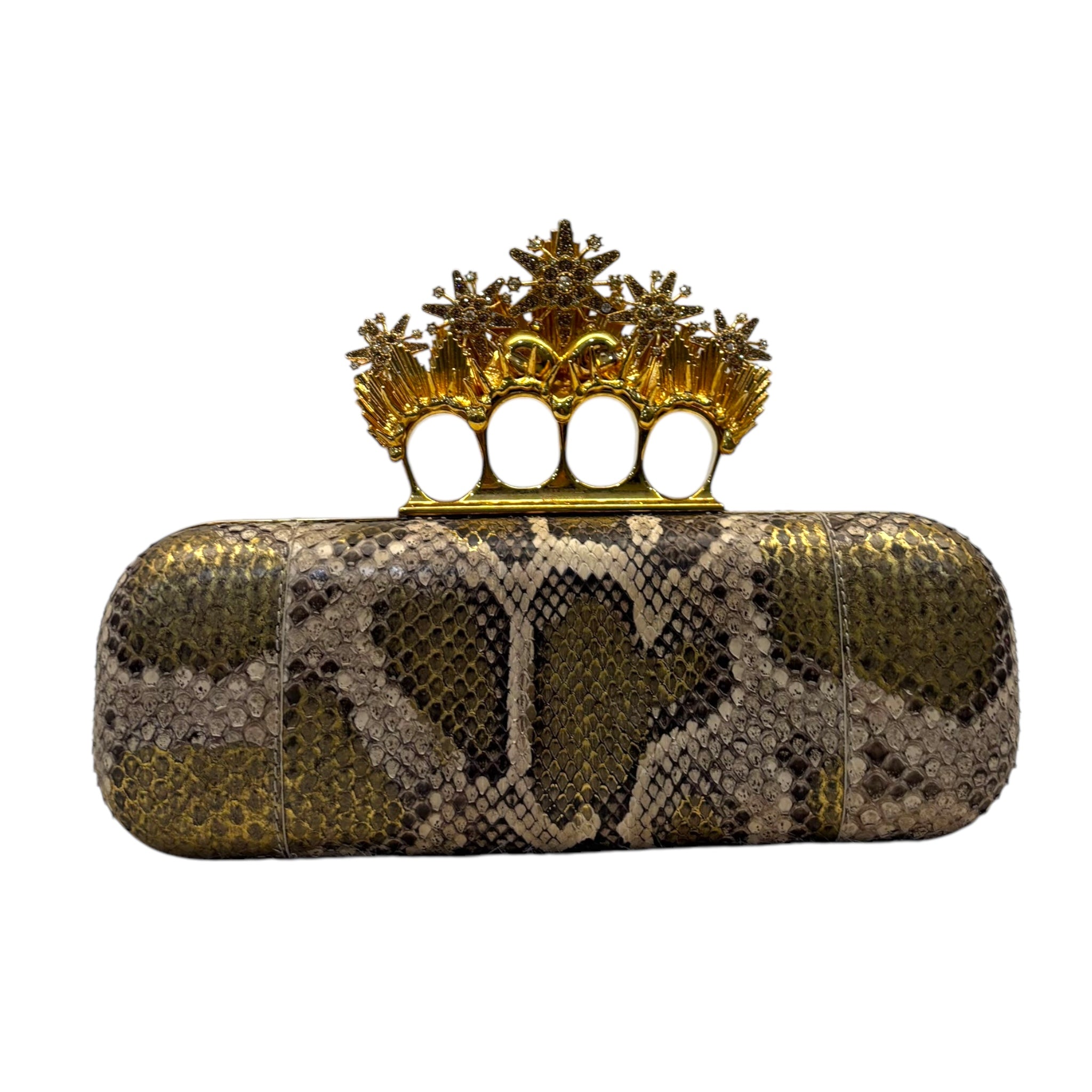 Alexander McQueen Python Knuckle Clutch