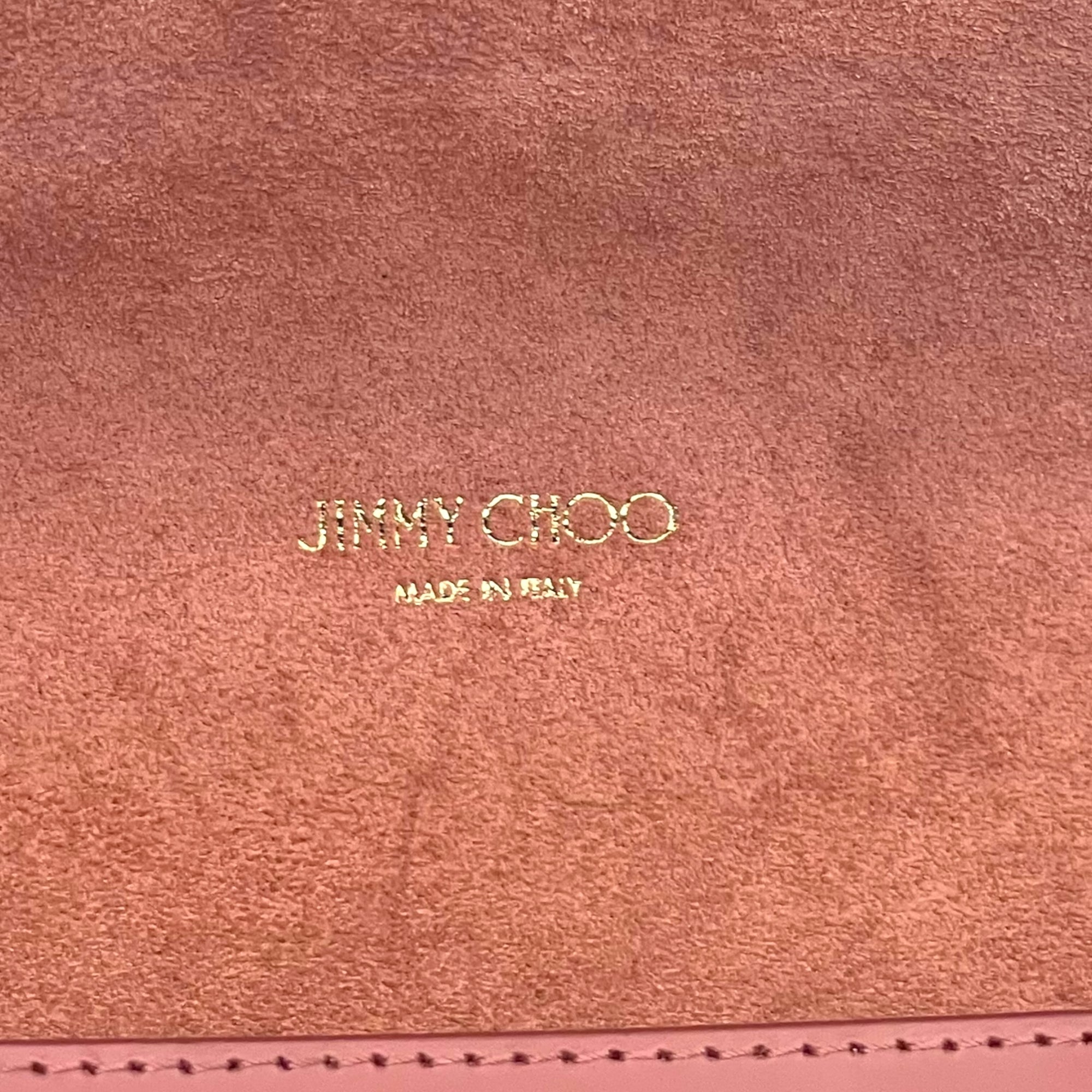 Jimmy Choo Pink Leather Lockett City Shoulder Bag