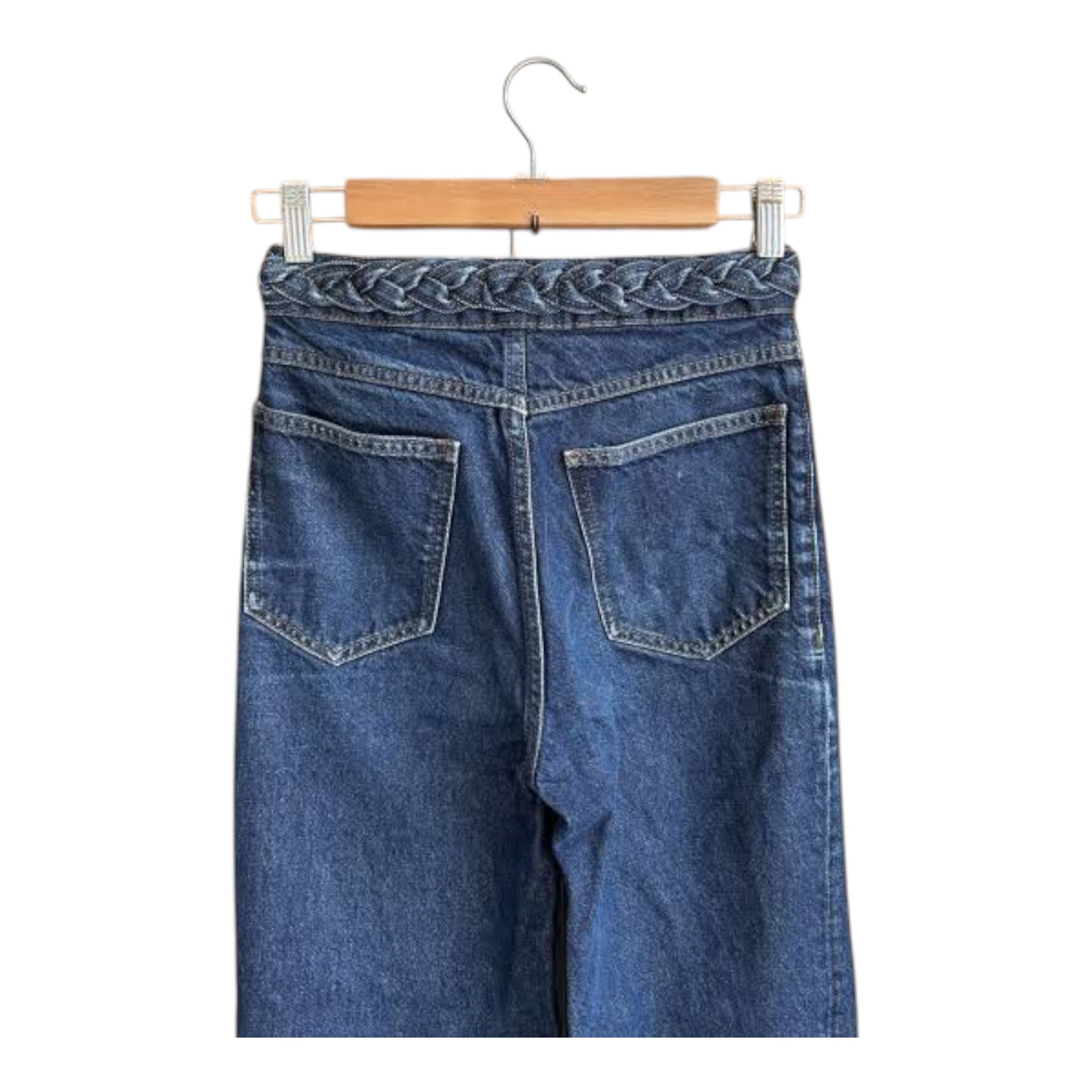 Sandro Louise Braide Jeans in Blue Denim Size 38