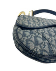 Christian Dior Blue Saddle Bag Oblique Jacquard Bag