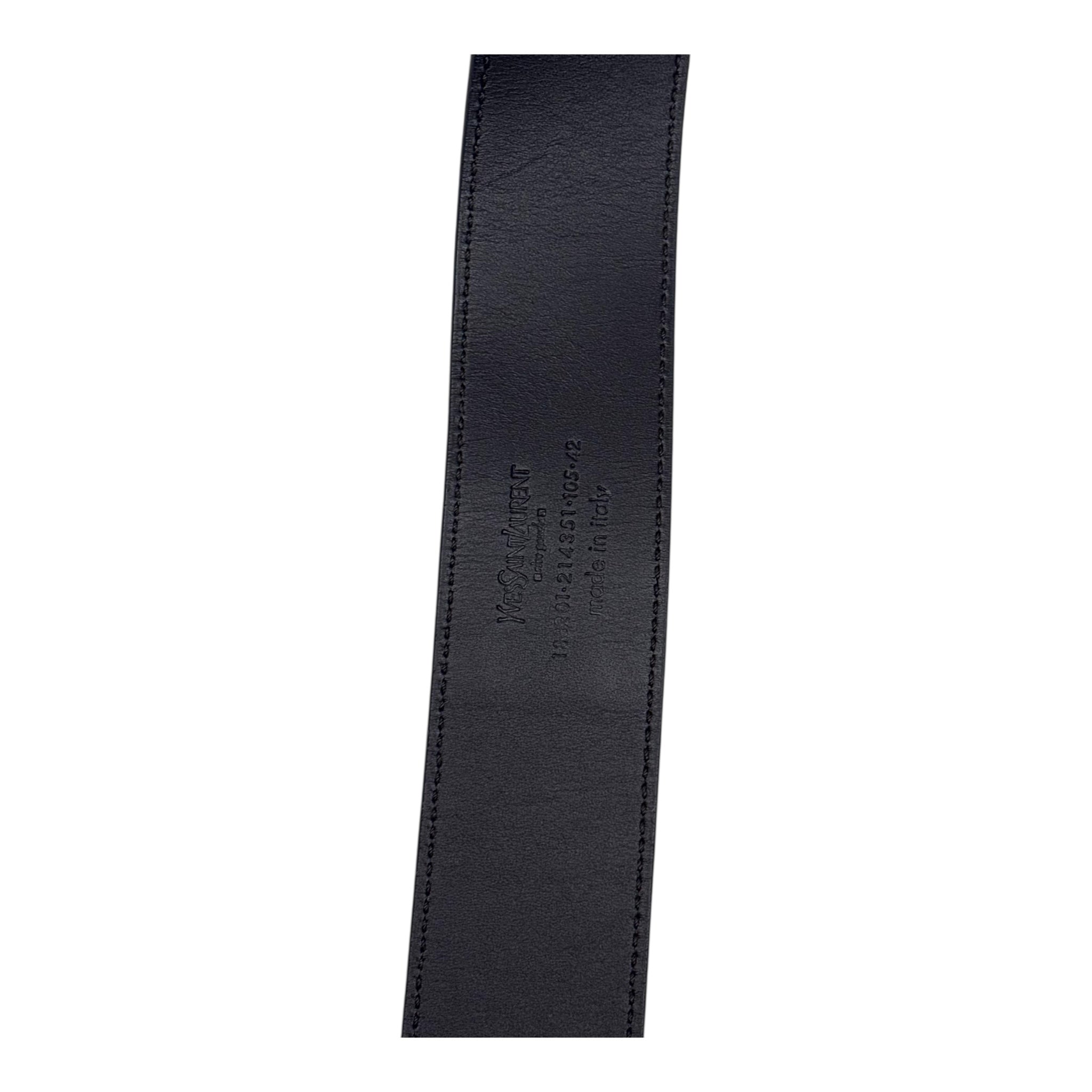 Yves Saint Laurent Belts Dark Red YSL Logo Buckle